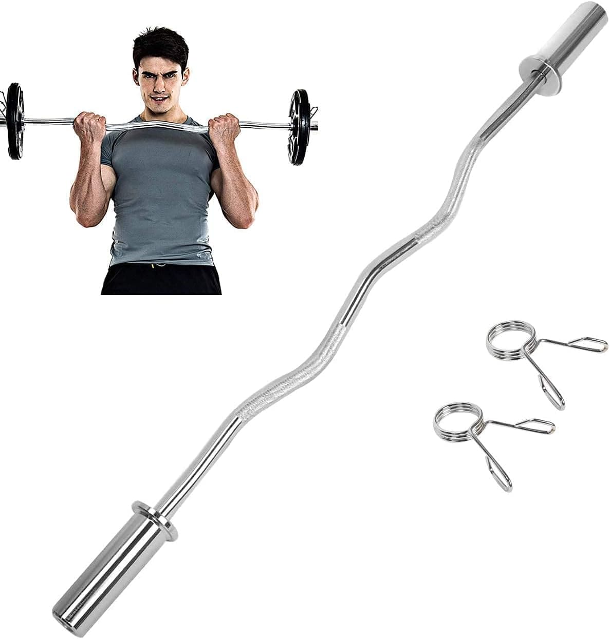 A-ONE Curles Road Barbell Bar Single Piece