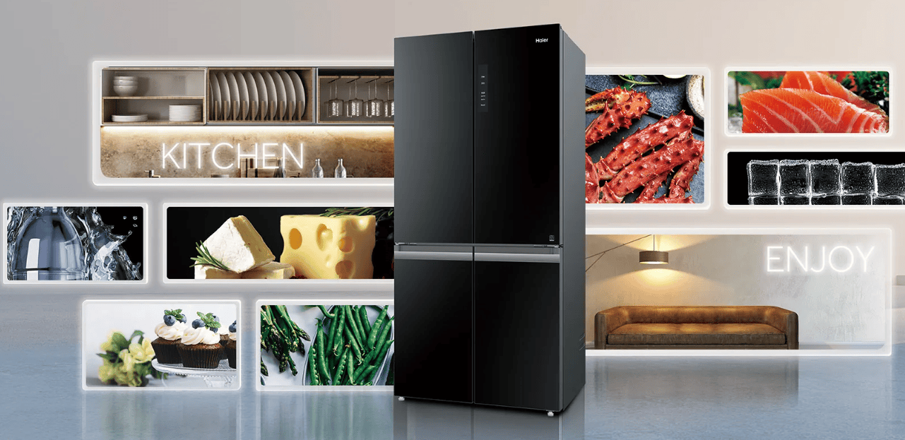 Haier SBS - Réfrigérateur inverseur 4 portes 585 litres - Garantie 1 an