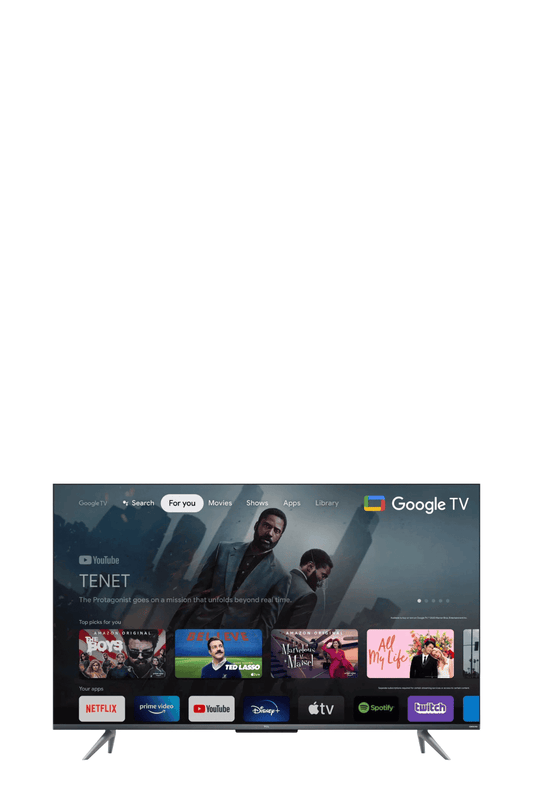TCL 4K QLED T.V Avec Google 75" / 55" / 50" / 43" / 32" Pouces